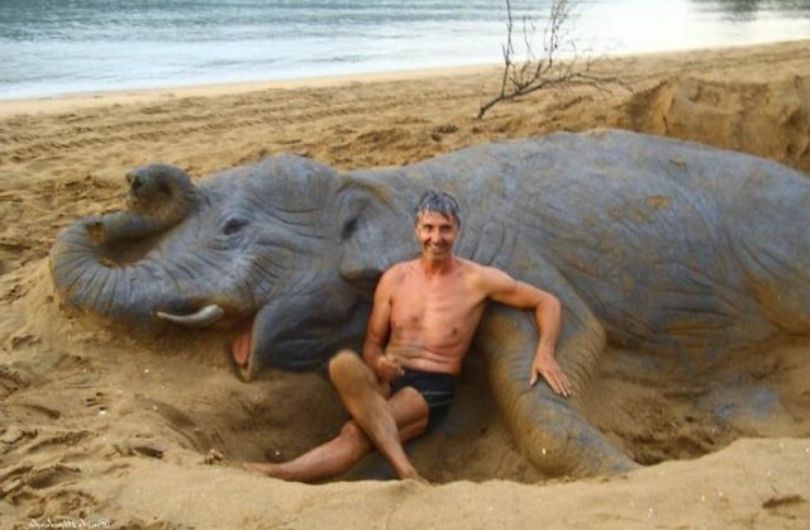 L’artiste du sable réalise des sculptures incroyablement réalistes qui peuvent facilement être confondues avec des animaux vivants